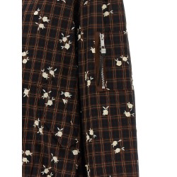 'Check Flower' bomber jacket