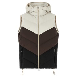 Chevron stitching padded vest