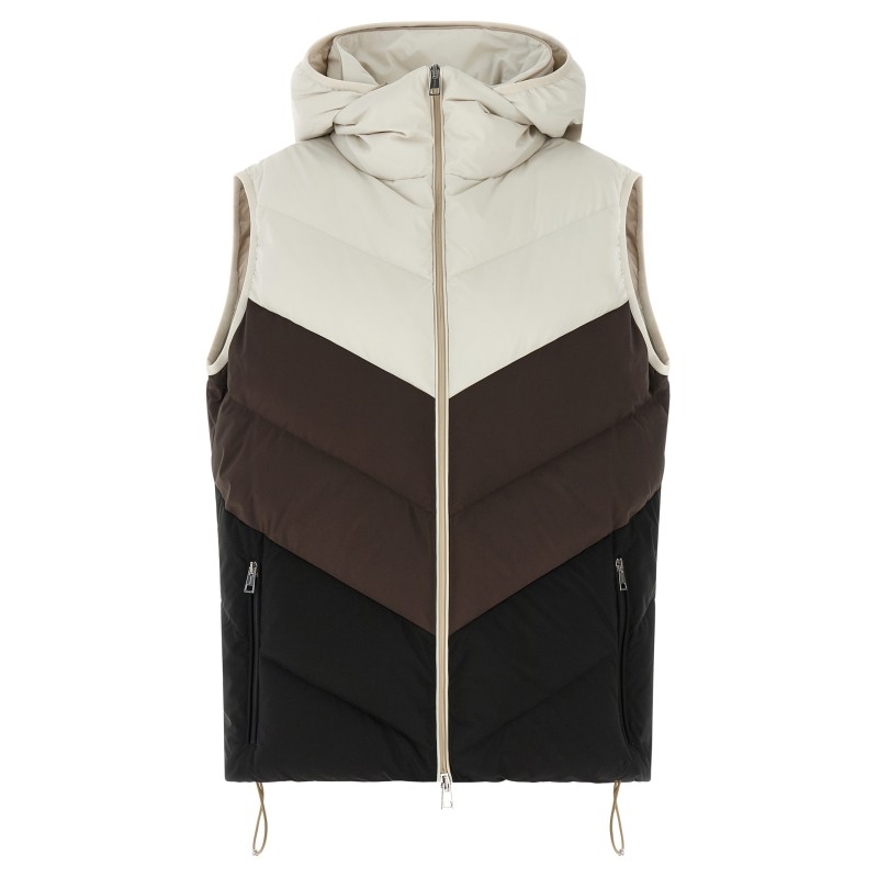 Chevron stitching padded vest