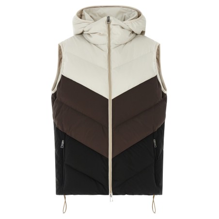 Chevron stitching padded vest