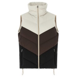 Chevron stitching padded vest