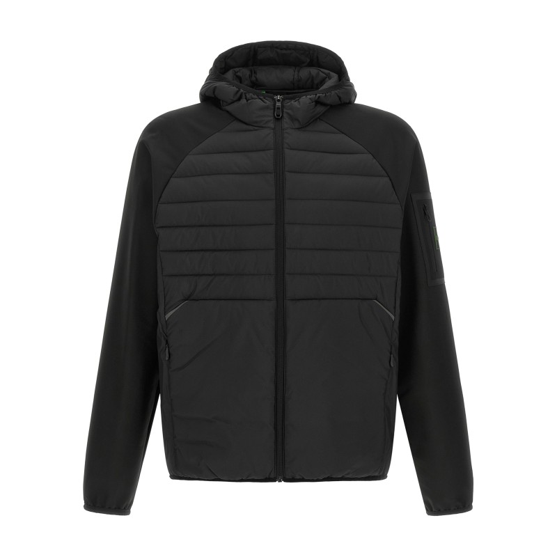 Two-material hoodie