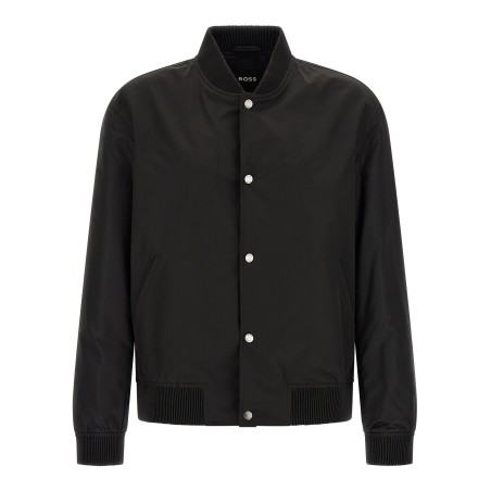 Monogram sleeve bomber jacket