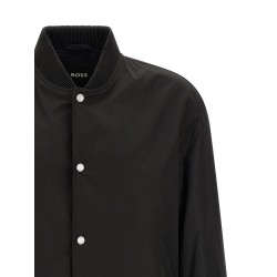 Monogram sleeve bomber jacket
