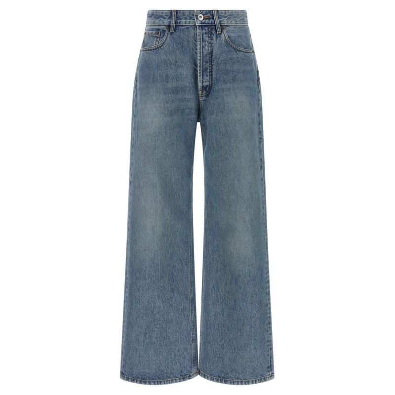 Logo embroidery jeans