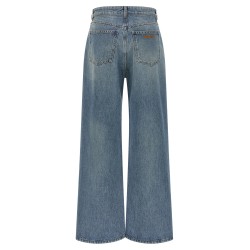 Logo embroidery jeans