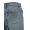 Logo embroidery jeans