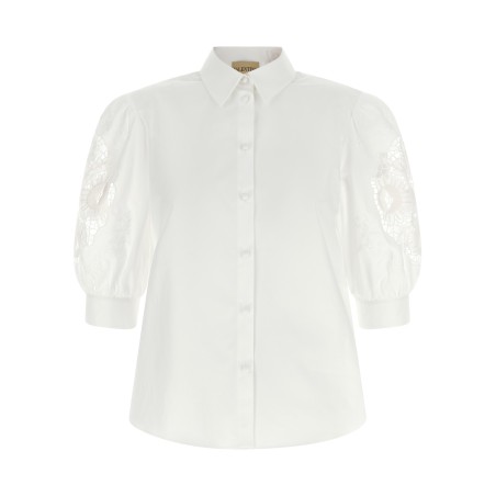 Valentino Garavani macramé insert shirt