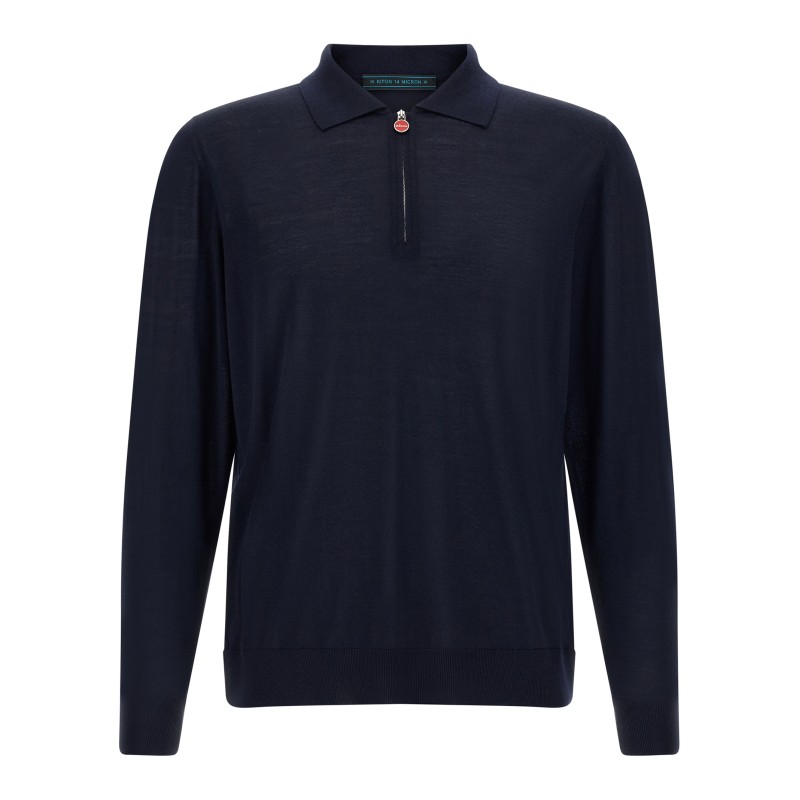 Wool polo shirt 14 microns
