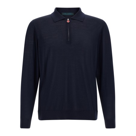 Wool polo shirt 14 microns