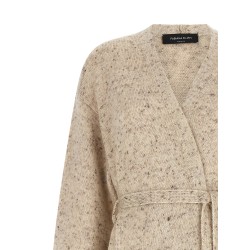 Buttoned yarn cardigan