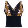 Printed silk top
