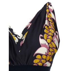Printed silk top