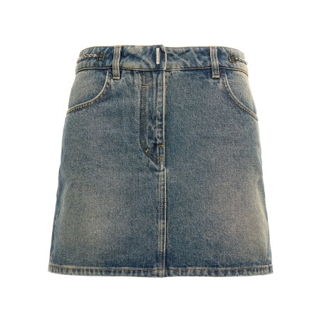 Denim mini skirt
