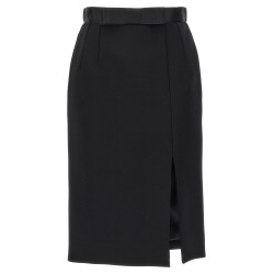Wool pencil skirt