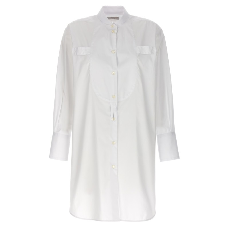 Long plastron tuxedo shirt
