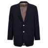 Single-breasted seersucker blazer