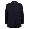 Single-breasted seersucker blazer