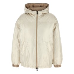 Laminated reversible down jacket
