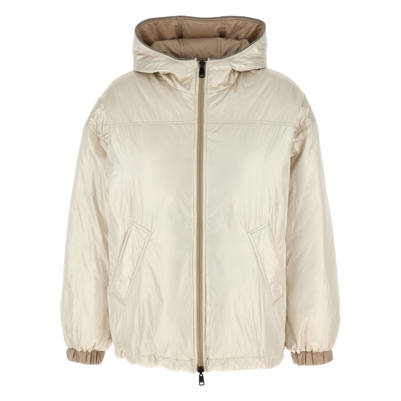 Laminated reversible down jacket