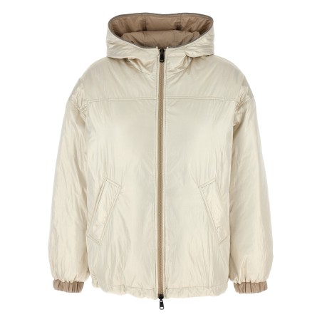 Laminated reversible down jacket