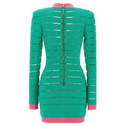 Two-tone knit dress