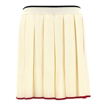 Knitted pleated skirt