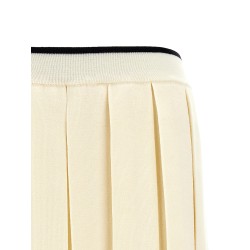 Knitted pleated skirt