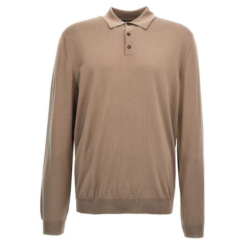 Wool polo shirt