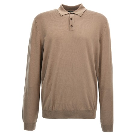 Wool polo shirt