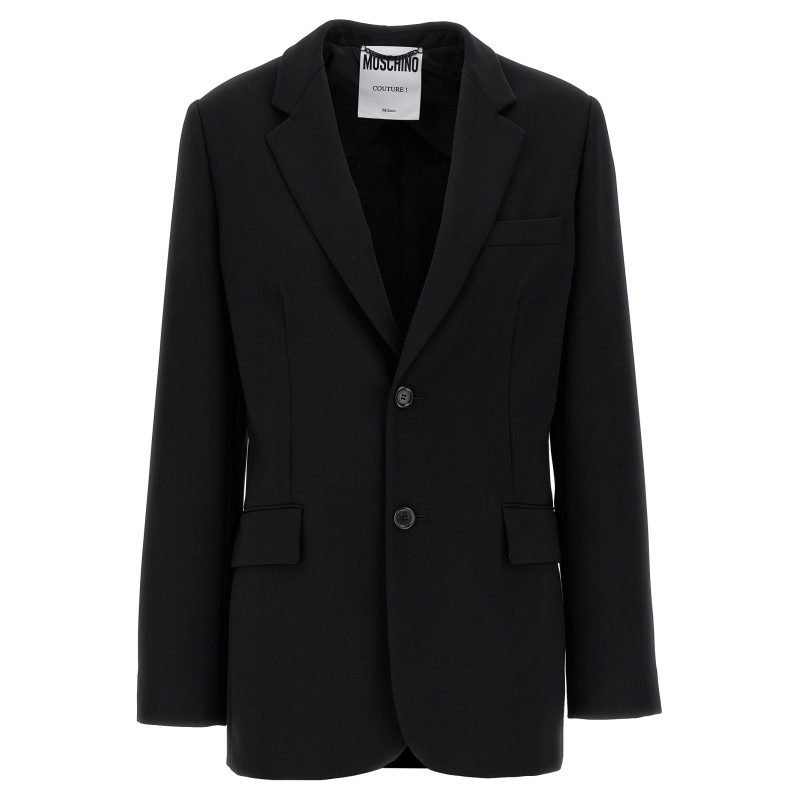 Single-breasted martingale blazer