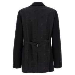 Single-breasted martingale blazer