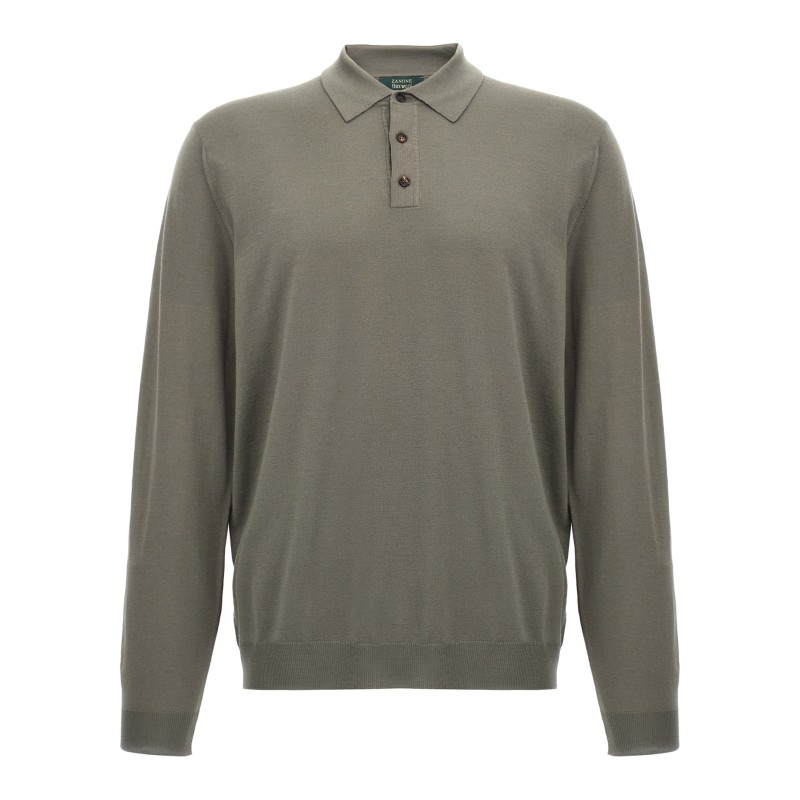Wool polo shirt