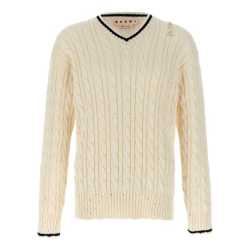 'V' neckline sweater