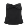 'Black Crepe Bandeau' top