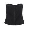 'Black Crepe Bandeau' top
