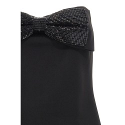 'Black Crepe Bandeau' top