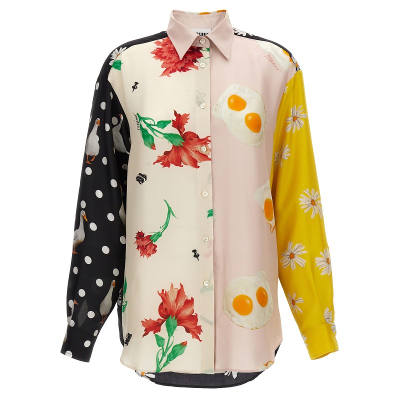 Patchwork print shirt