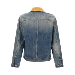 Suede denim jacket