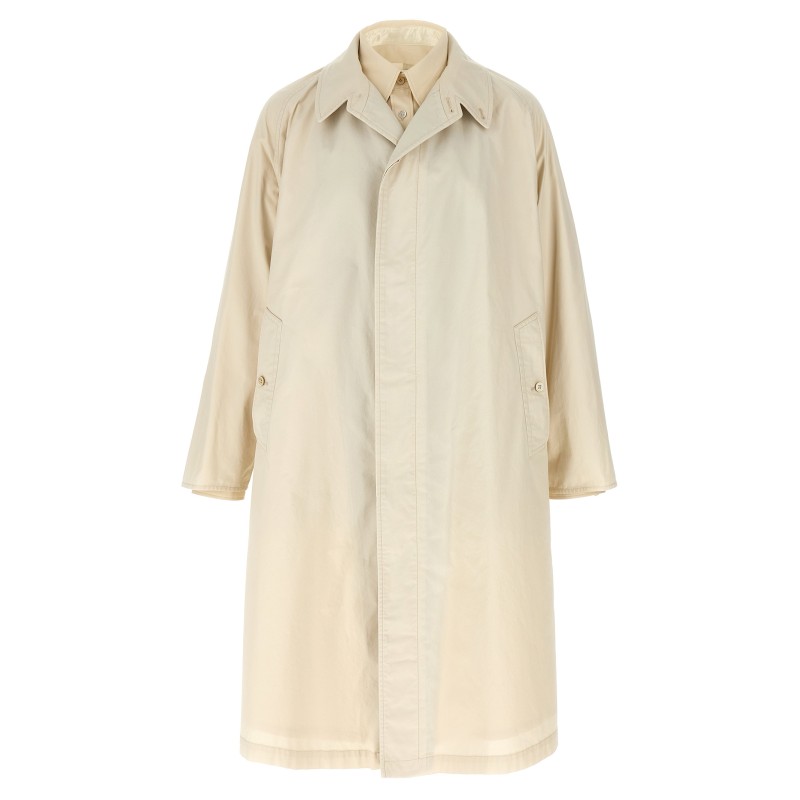 Layered trench coat