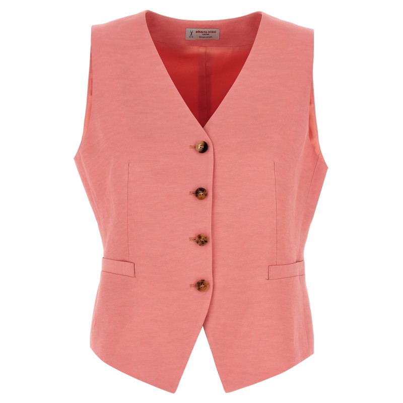 Linen viscose vest
