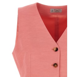 Linen viscose vest