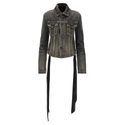 'Lace Up' denim jacket