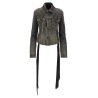 'Lace Up' denim jacket