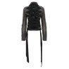 'Lace Up' denim jacket