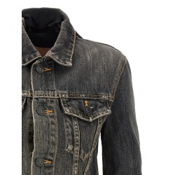 'Lace Up' denim jacket