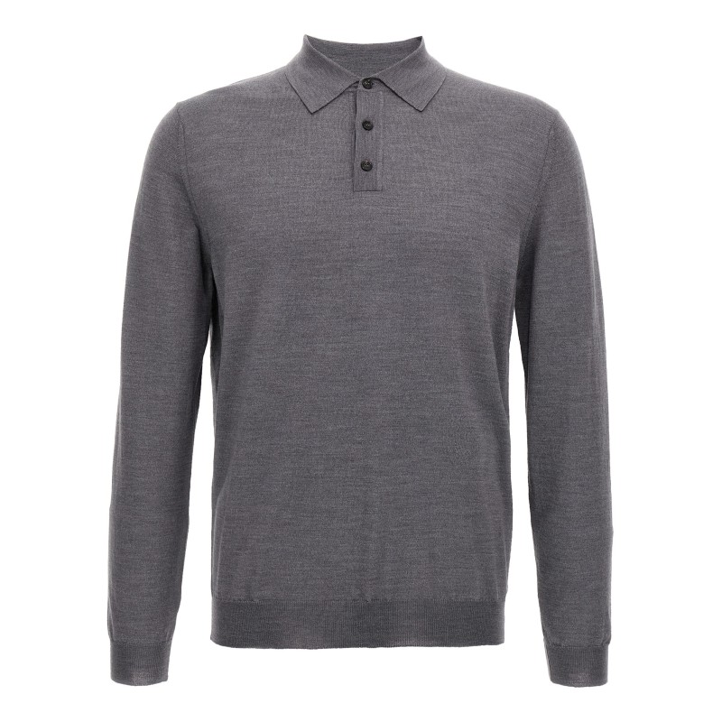Virgin wool polo shirt