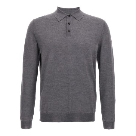 Virgin wool polo shirt