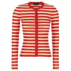 Striped viscose cardigan