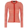 Striped viscose cardigan